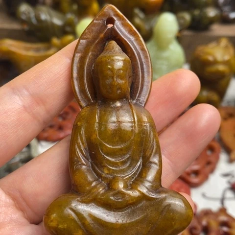 蛇纹石玉未镶嵌颈饰10