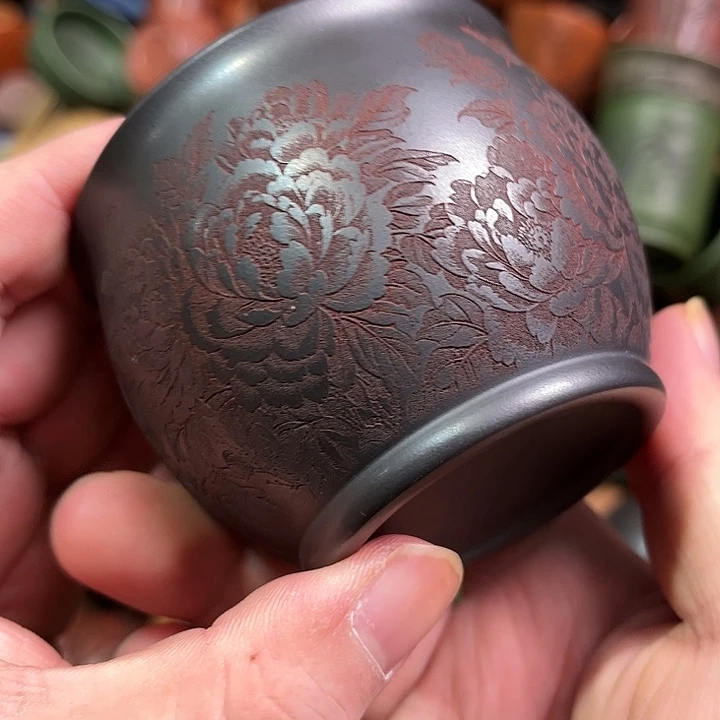 紫砂茶杯全手工紫砂主人杯