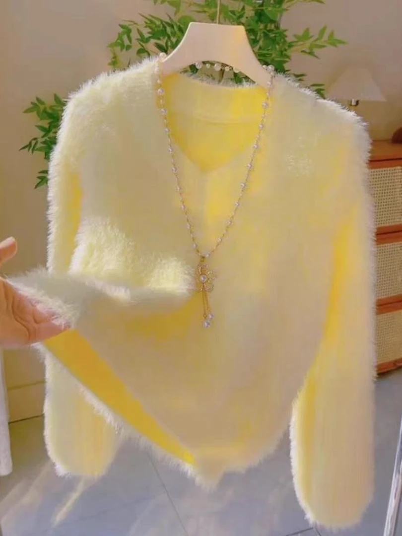 【直播扣号】秋冬软糯慵懒水貂毛衣