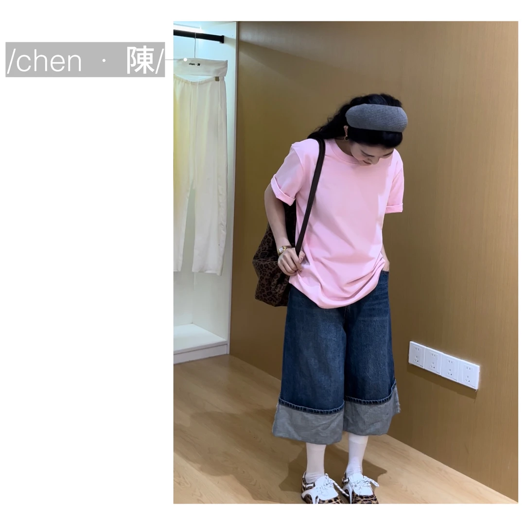 chen·陳【后贴牌】简约圆领短袖T恤