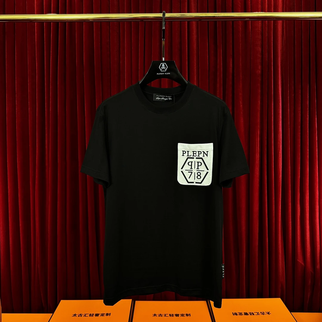 PLIPHPP PLEPN正品英文轻奢刺绣设计夏季百搭修身时尚休闲短袖T恤