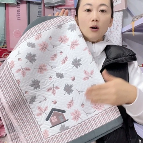 棉特价黑色枫叶纯棉