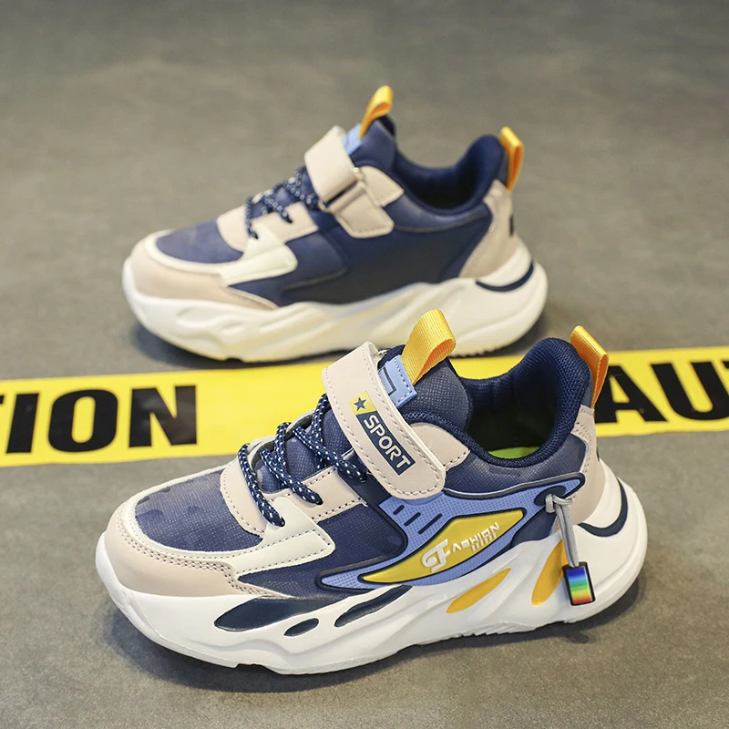 运动鞋跑步鞋鞋子小学生防水夏季轻便老爹鞋男孩童鞋男女透气