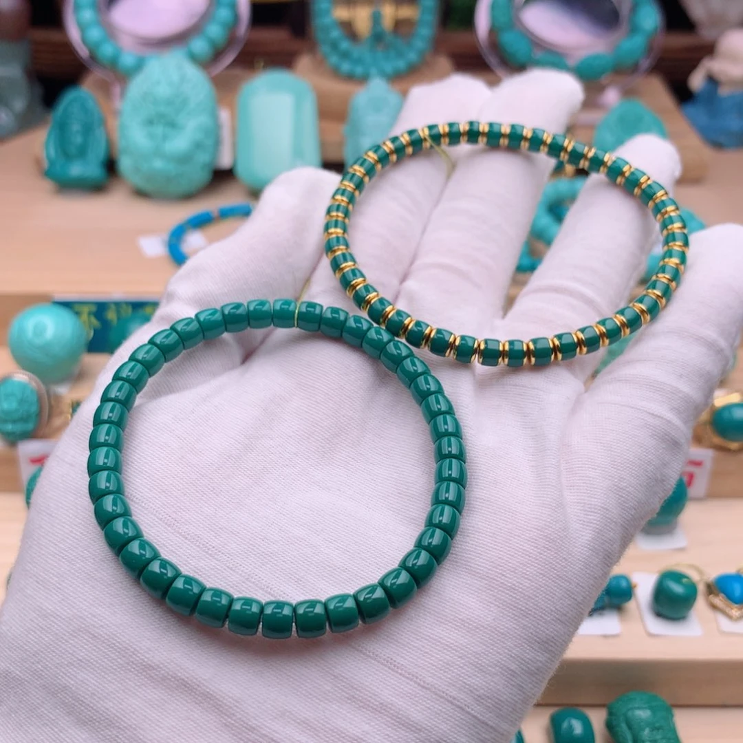 绿松石珠宝奇石18K金镶嵌乐*