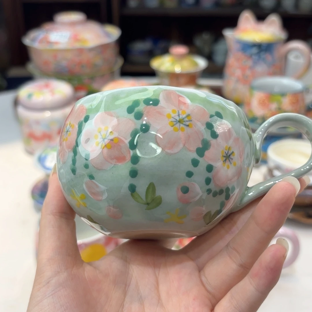 景德镇手绘高温釉下彩陶瓷茶具