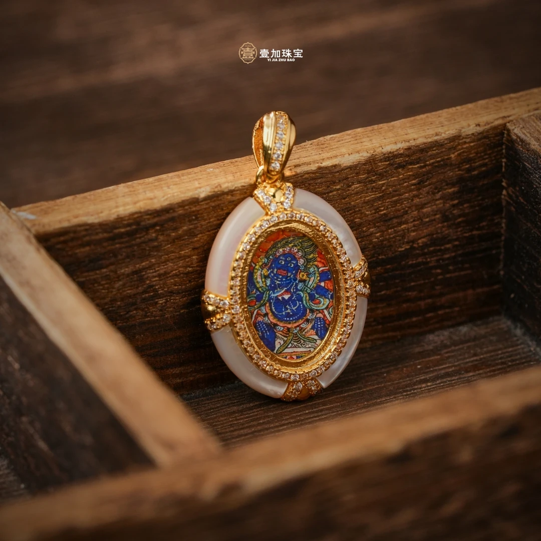 合金吊坠 大黑天唐卡挂件2142J