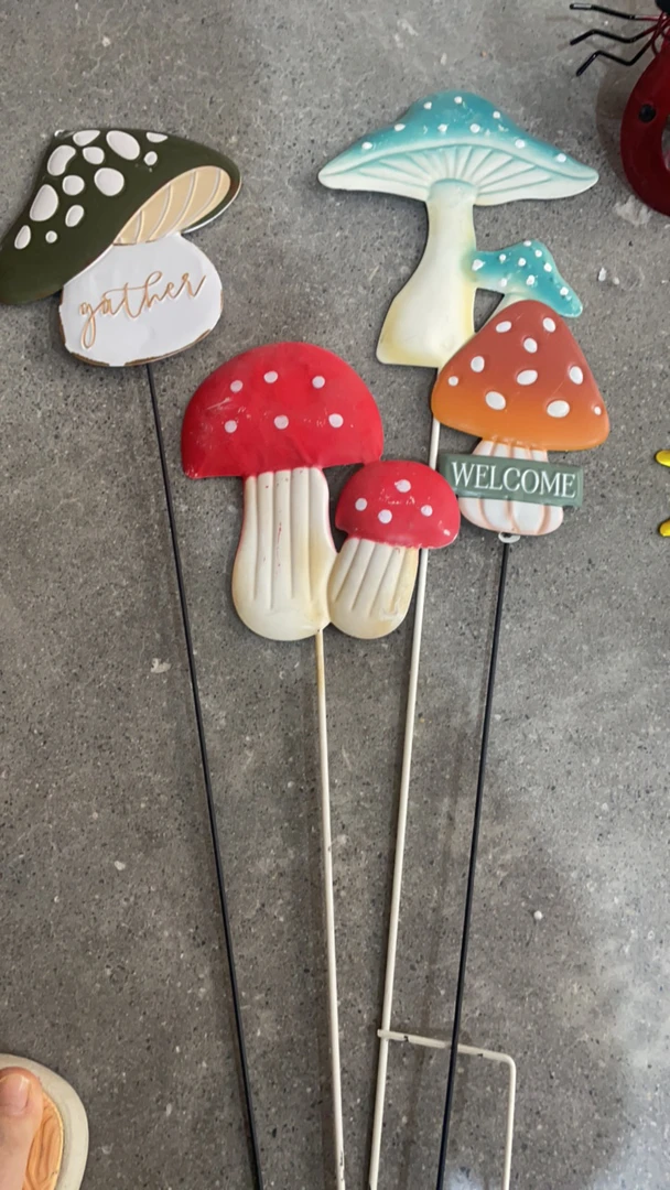 蘑菇花插四件套摆件