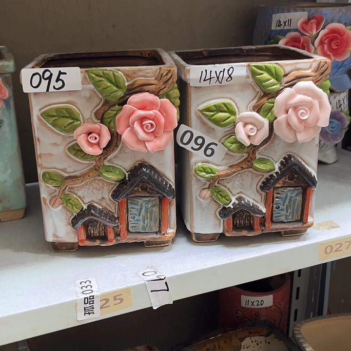 紫砂花盆粗陶材质多肉花盆