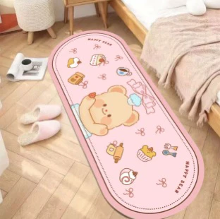 床边仿羊绒地毯卡通可爱儿童房卧室客厅飘窗地毯垫