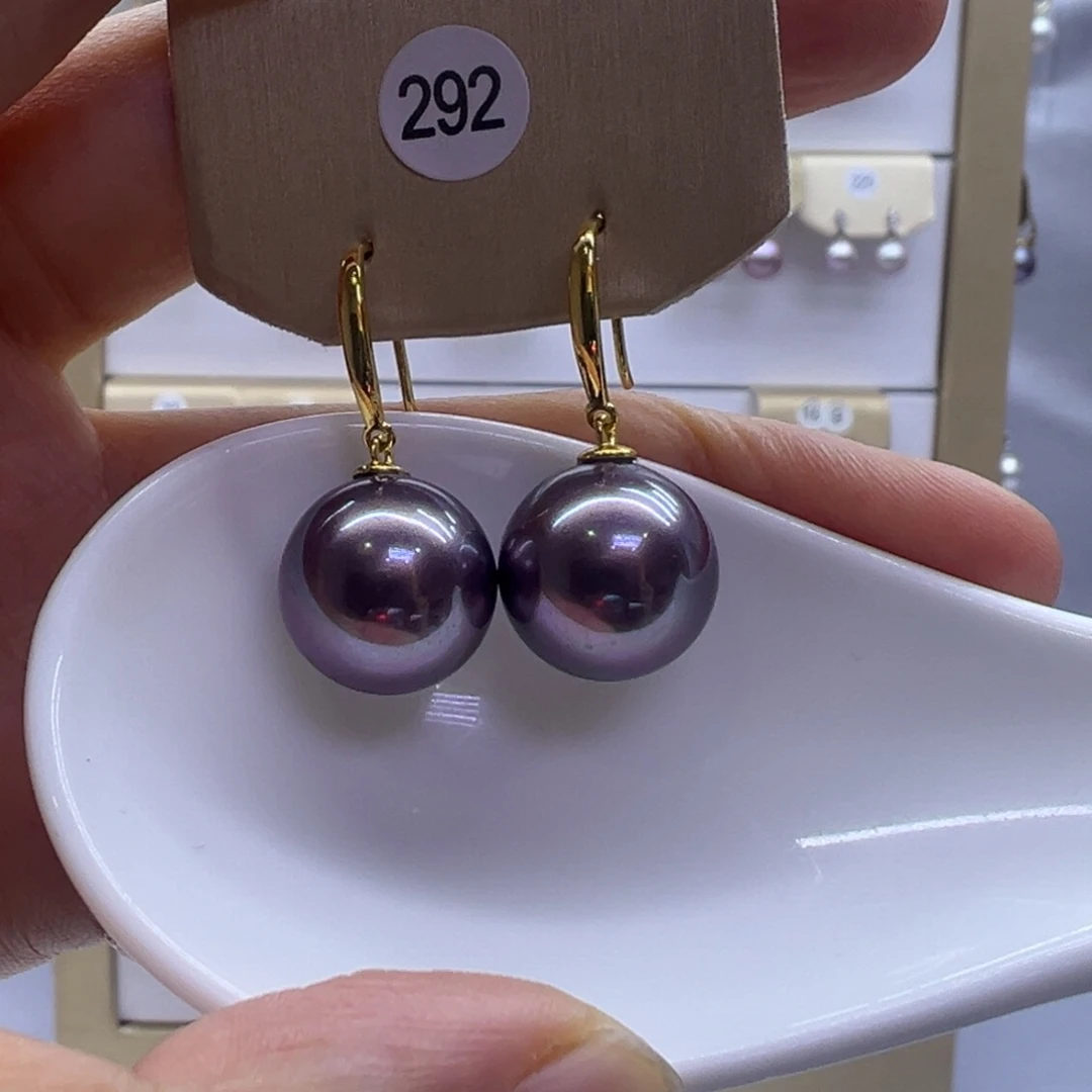 淡水珍珠耳饰银S925镶嵌