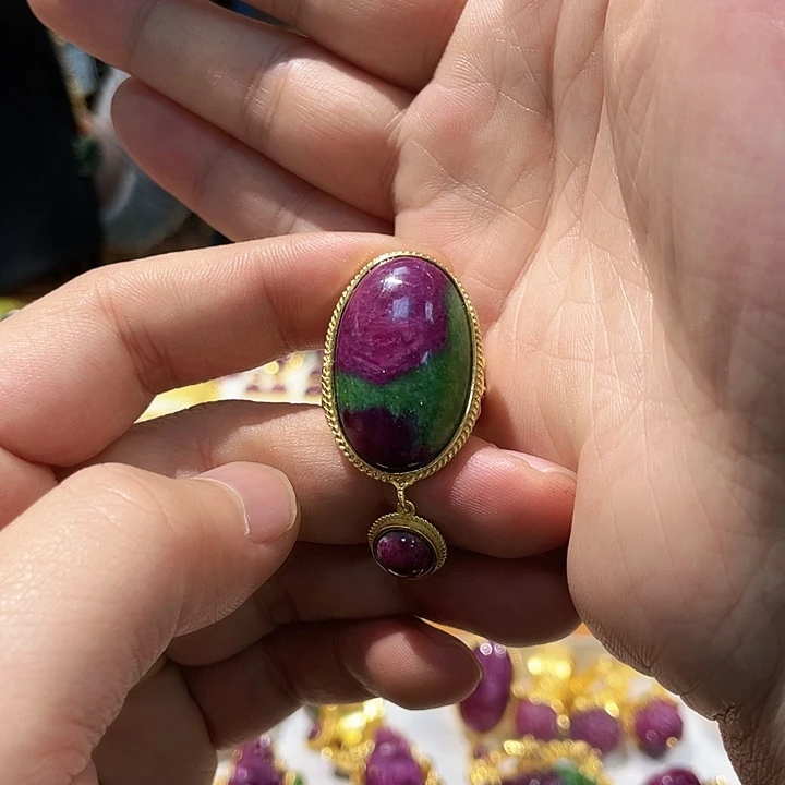 锦纶非金属红宝戒指