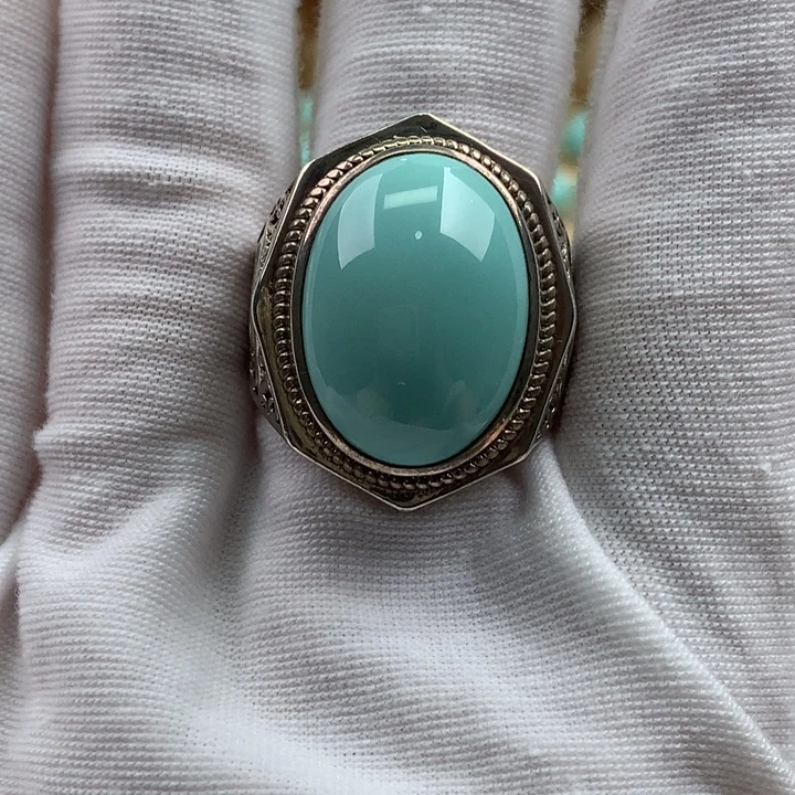 绿松石银S925镶嵌珠宝奇石