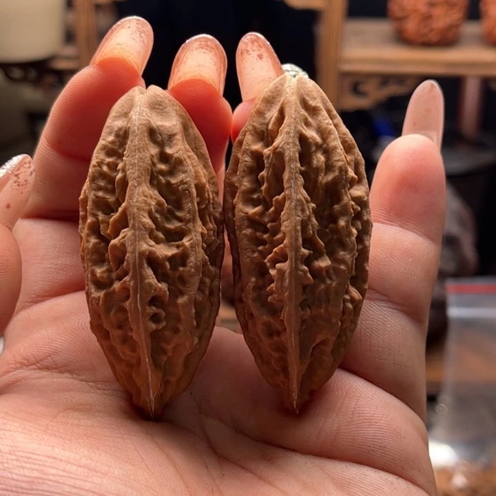 自***乐文玩核桃把件楸大胖56