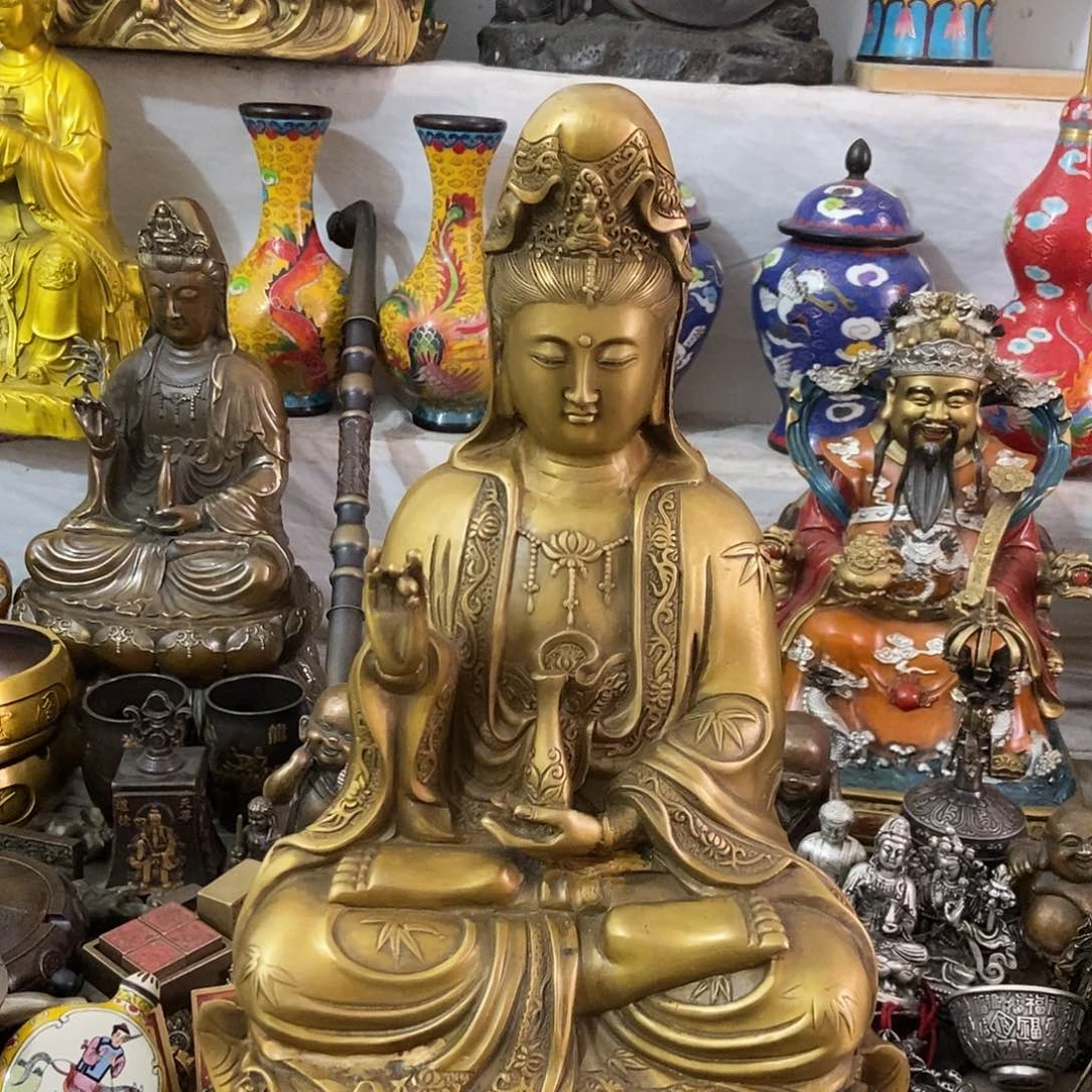 新**户老娘不同摆件，老年红铜摆件