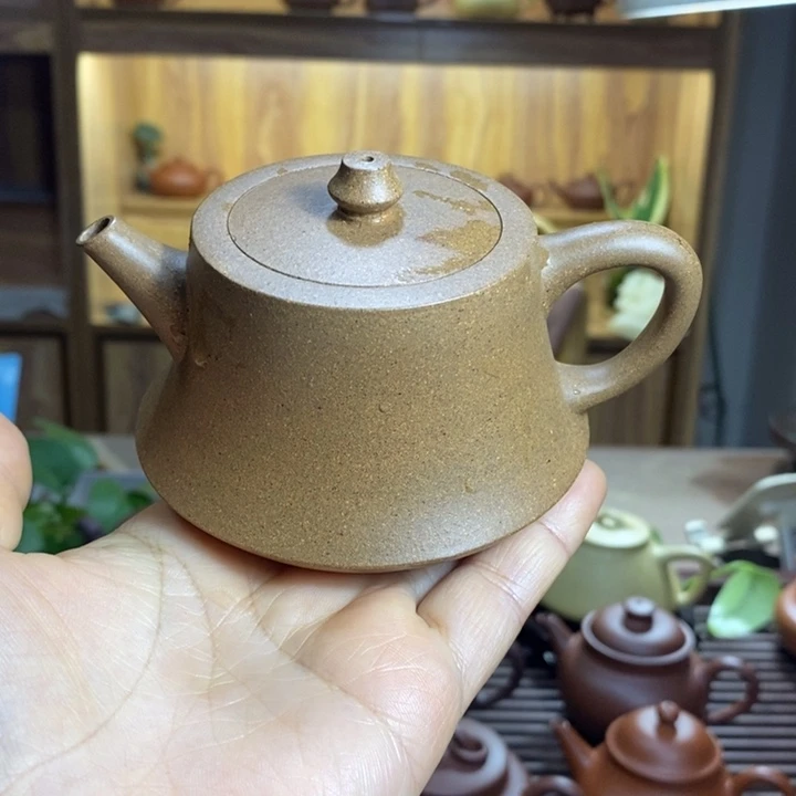 紫砂茶壶元***?老段泥，半手，柱础