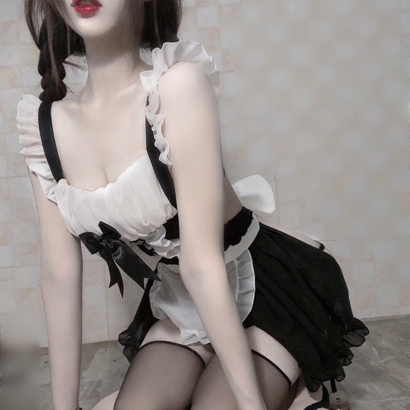 辣妹动漫服装兔女郎性感女仆制服诱惑角色扮演激情套装蕾丝女佣