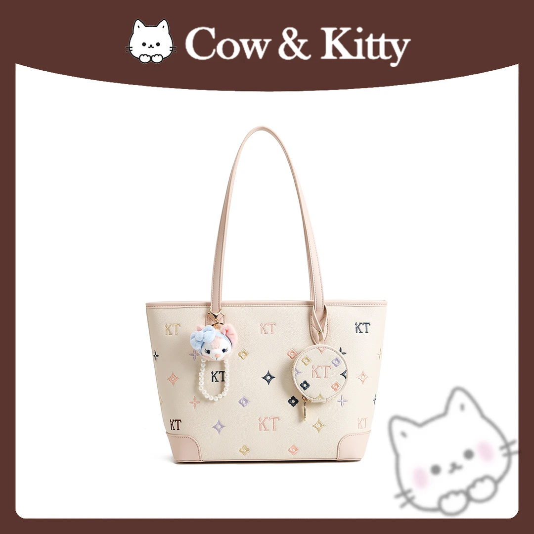 CowKitty/潮流时尚潮流大容量托特包单肩包8022彩绘