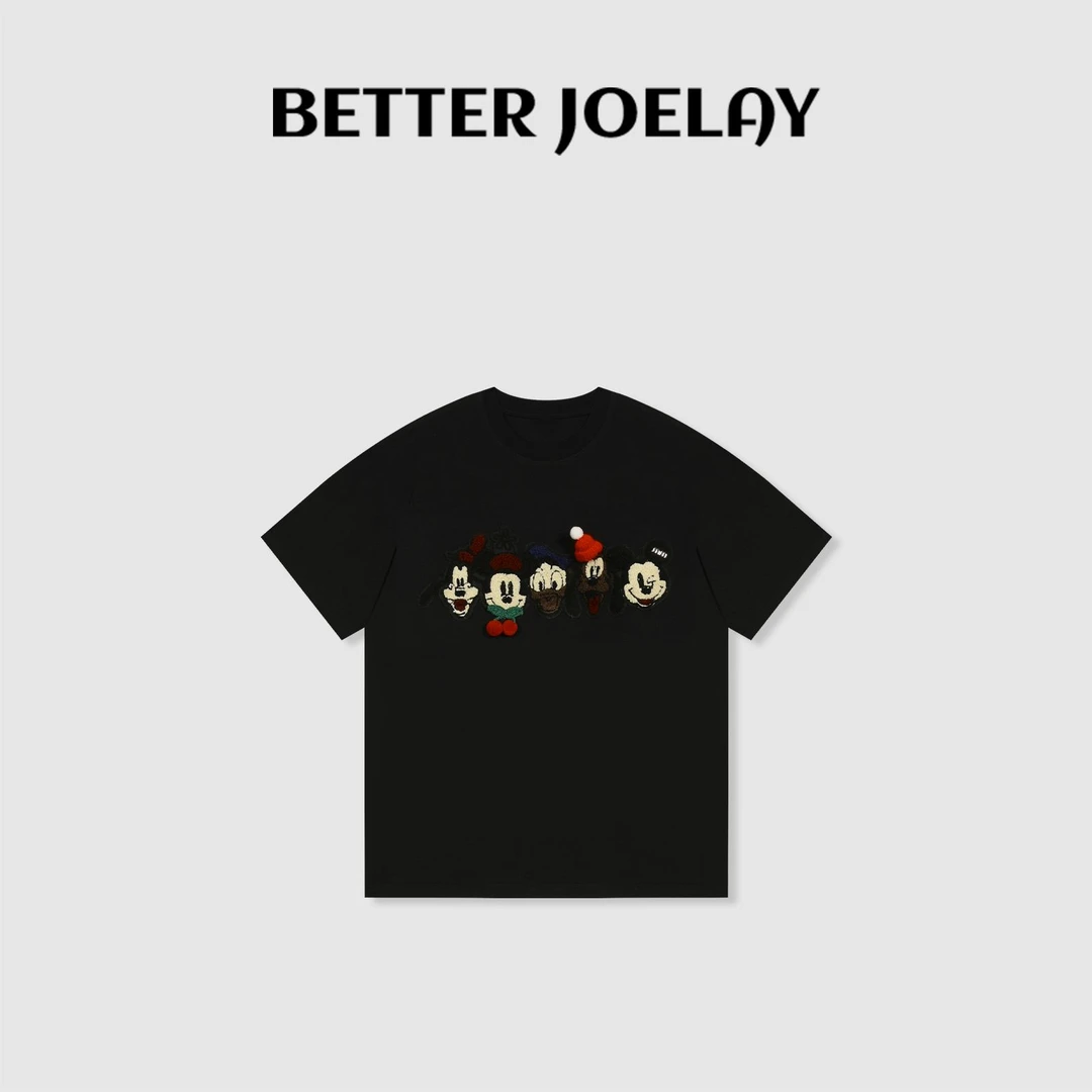 BETTER JOELAY-大版【米奇民谣】时尚T恤短袖可爱潮流休闲风Z0732