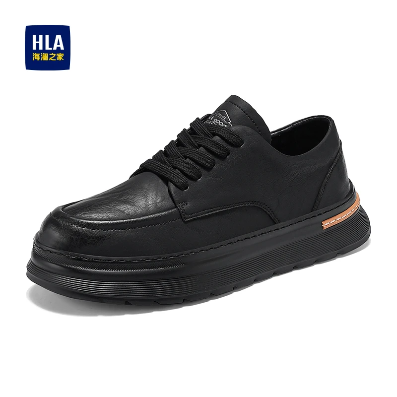 海澜之家男春季新款百搭时尚黑色休闲鞋男士低帮开车上班软底潮鞋