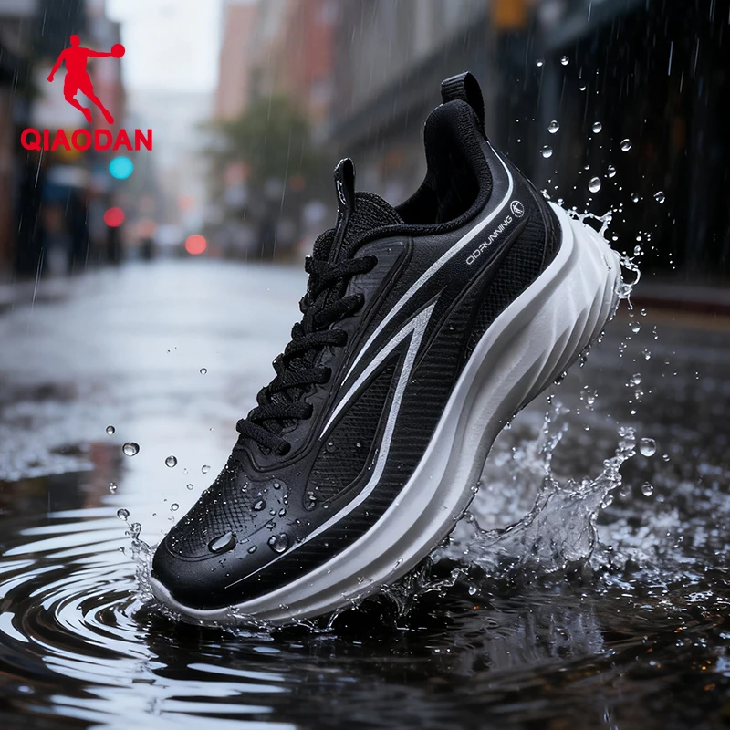 乔丹防水皮革面运动鞋男鞋2025秋冬新款加绒跑步鞋男休闲鞋子跑鞋