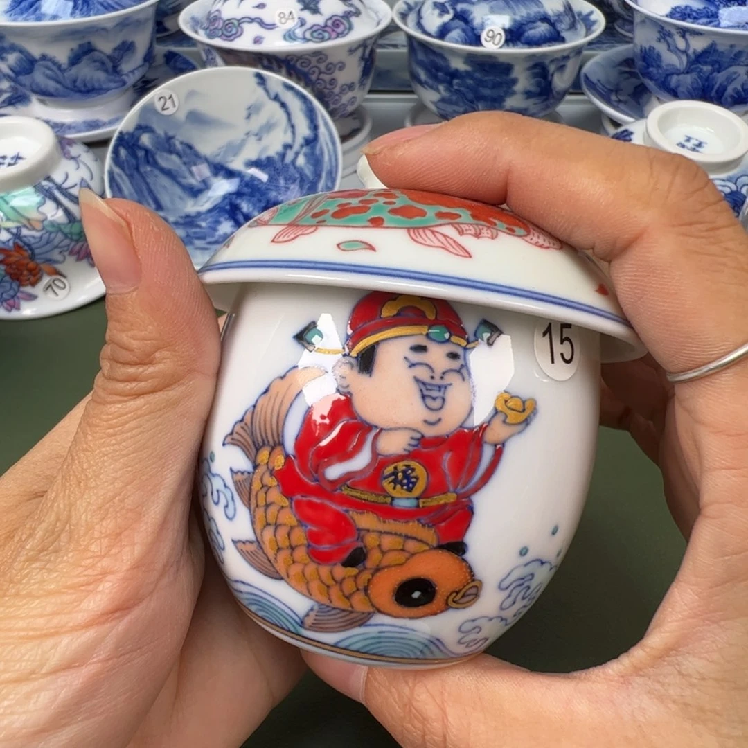 陶瓷景德镇纯手工纯手绘茶具木木15