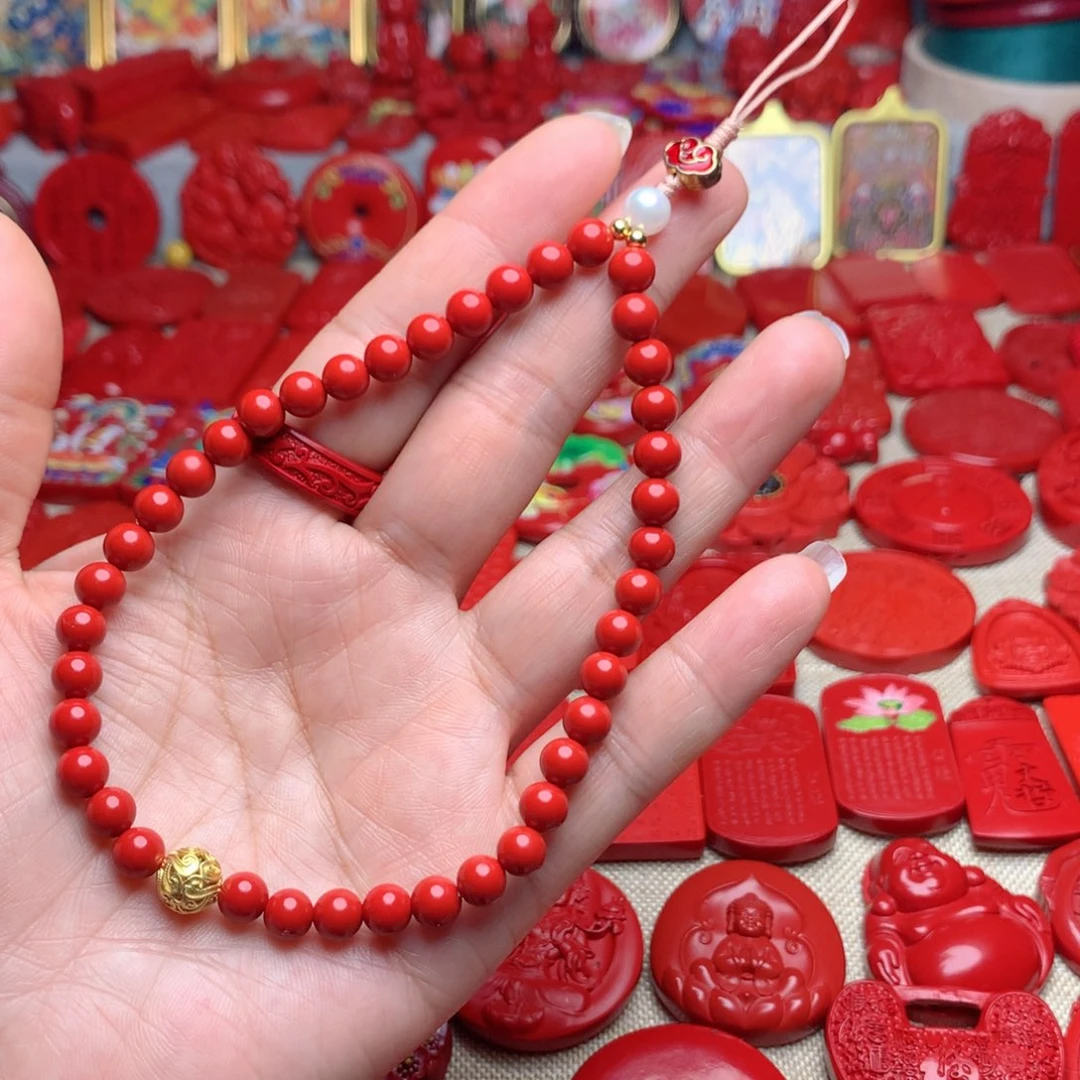 天然辰砂工艺品朱砂手机坠