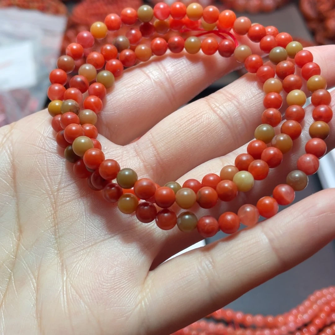 南红玛瑙手链未镶嵌