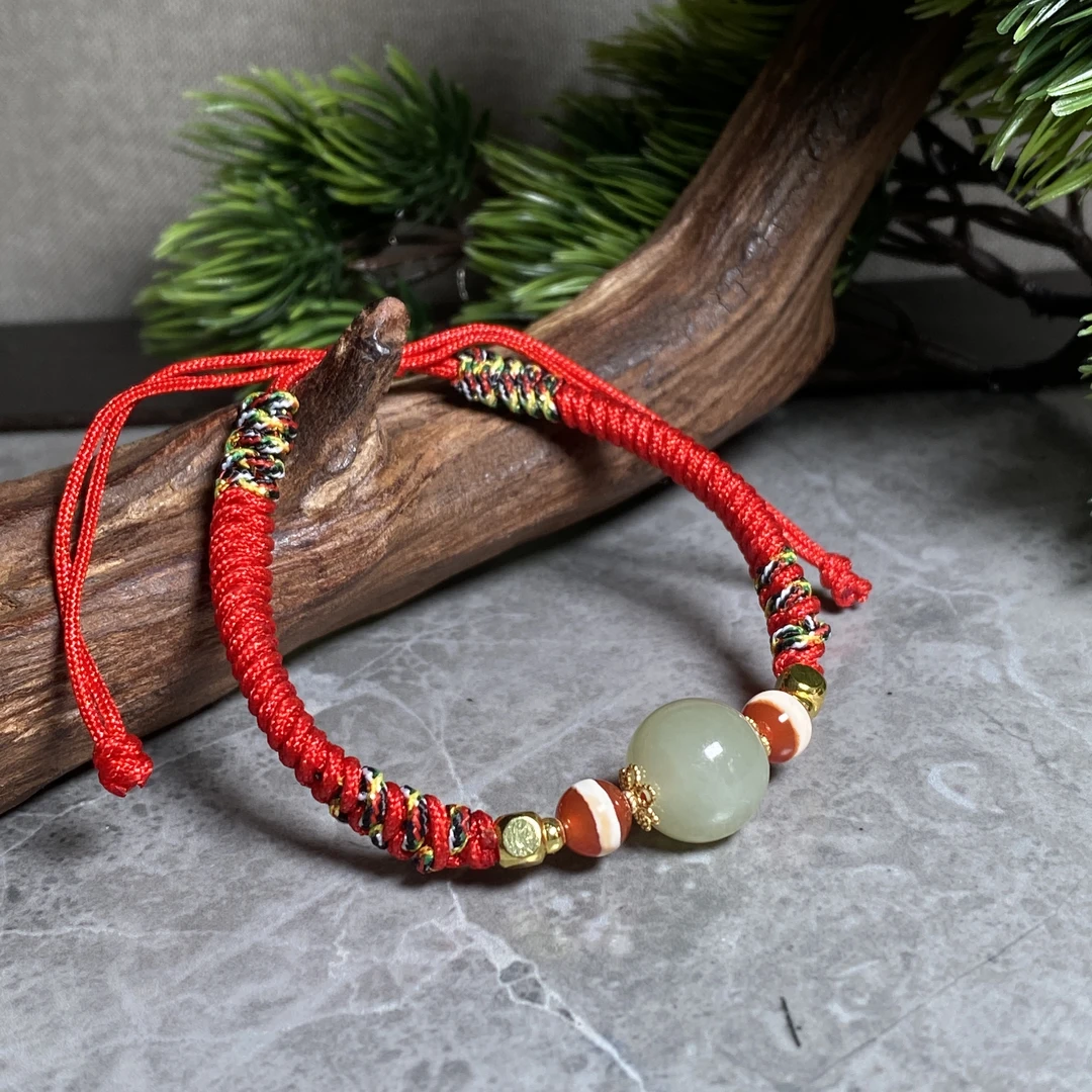 【小北严选】和田玉手绳13-17H10X862【多样性发一件】约11.5mm+