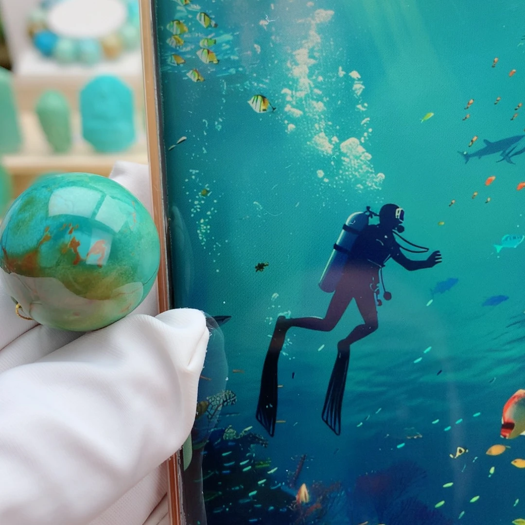 绿松石未镶嵌挂件