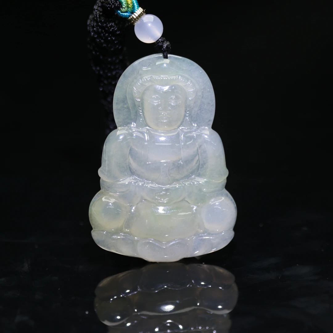 10天然缅甸翡翠A货正装观音/100303/保利厦门拍卖