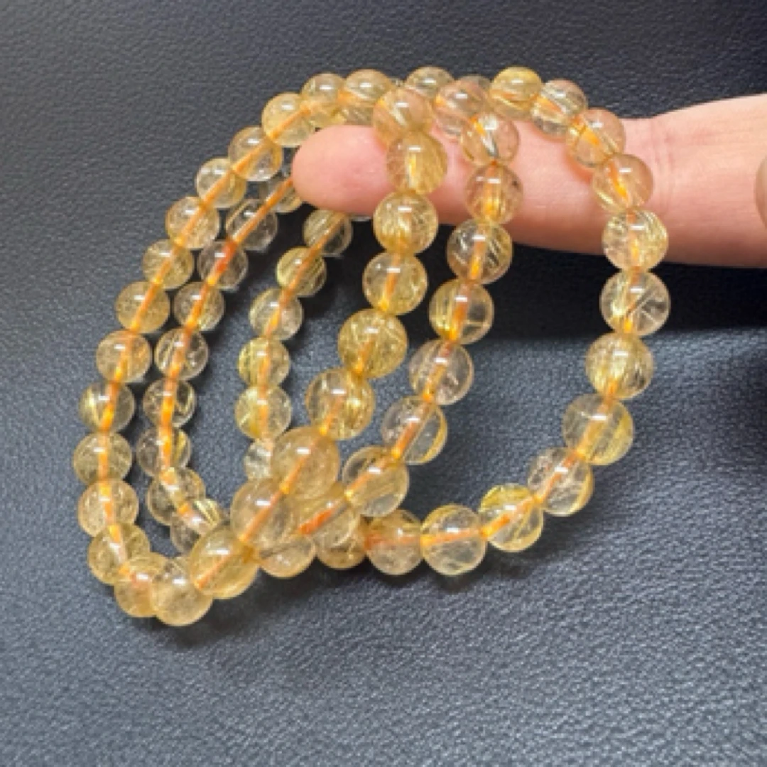 纯天然水晶手链钛晶8毫米多样性发其一