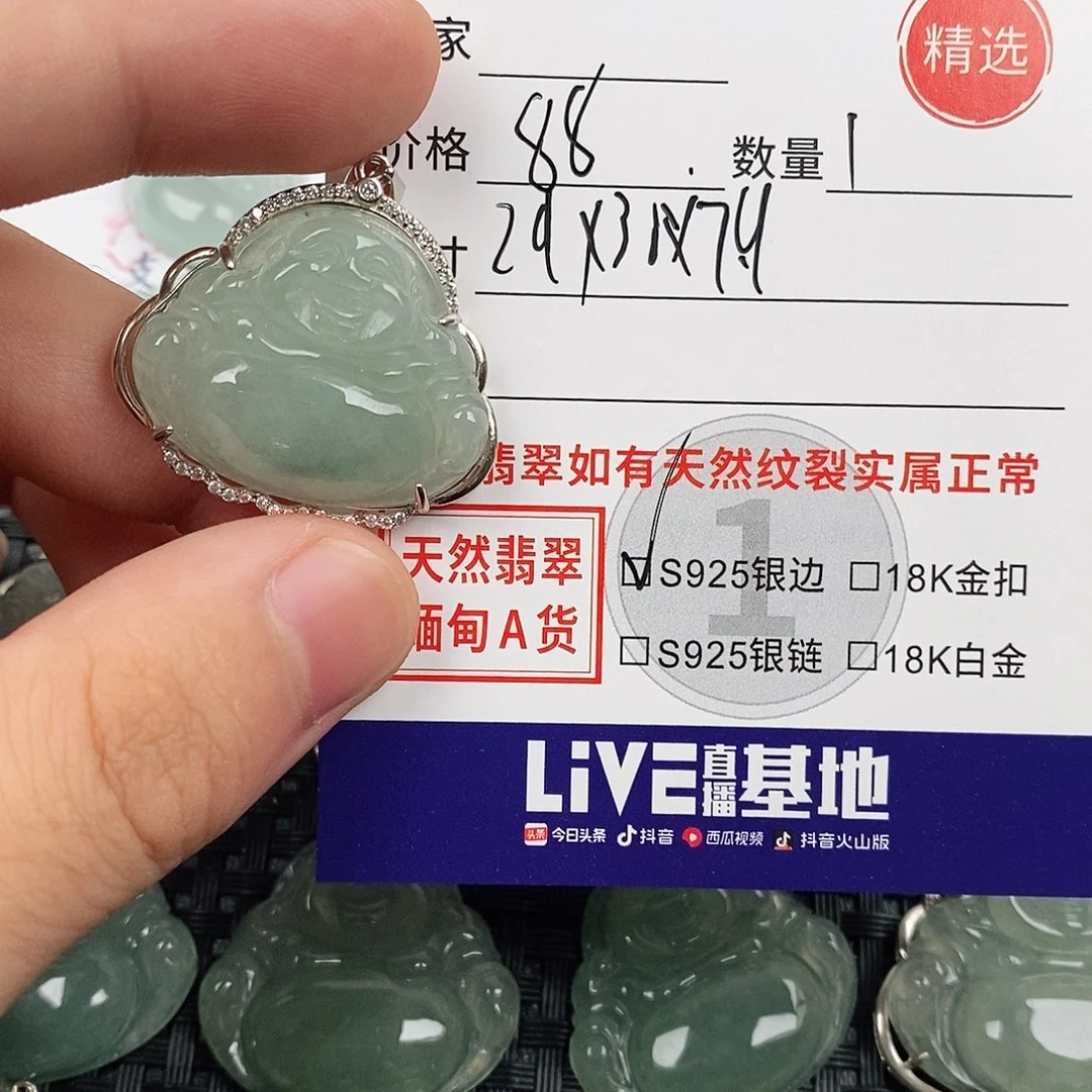 翡翠银S925镶嵌颈饰