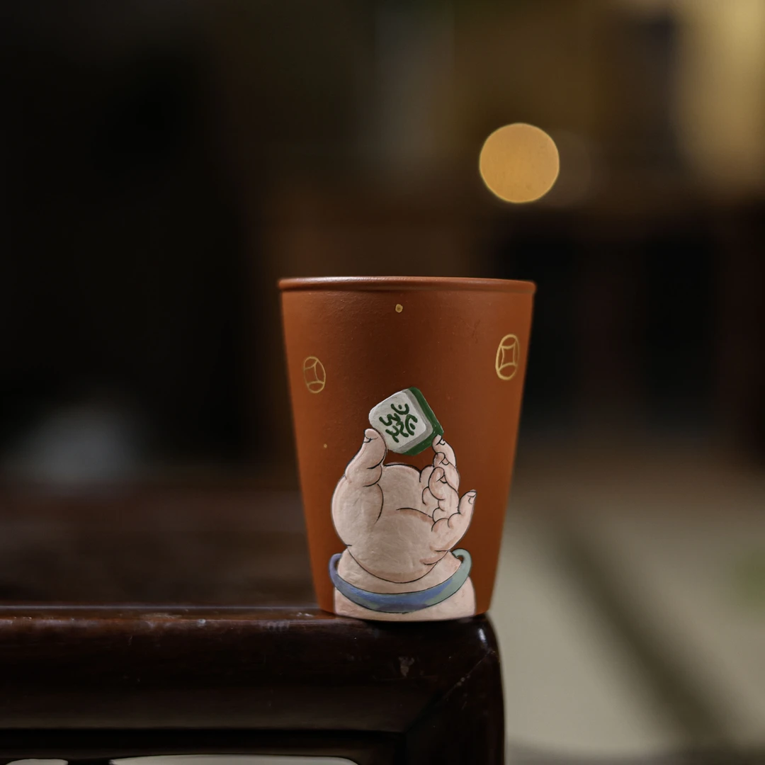 斋居 可乐杯-亦缶-朱泥-120cc（窑云S0277）