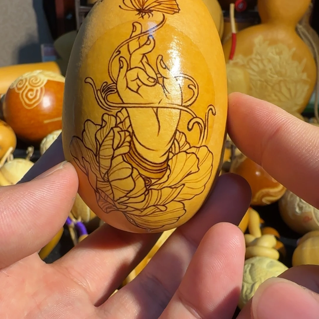 有机玻璃烙画佛手