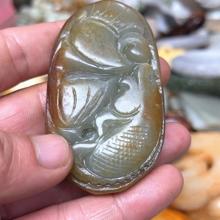 和田玉挂件未镶嵌古*