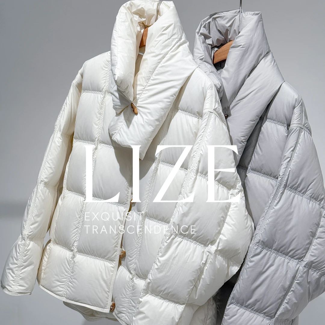 LIZE「L0593」带围巾.羽绒服外套