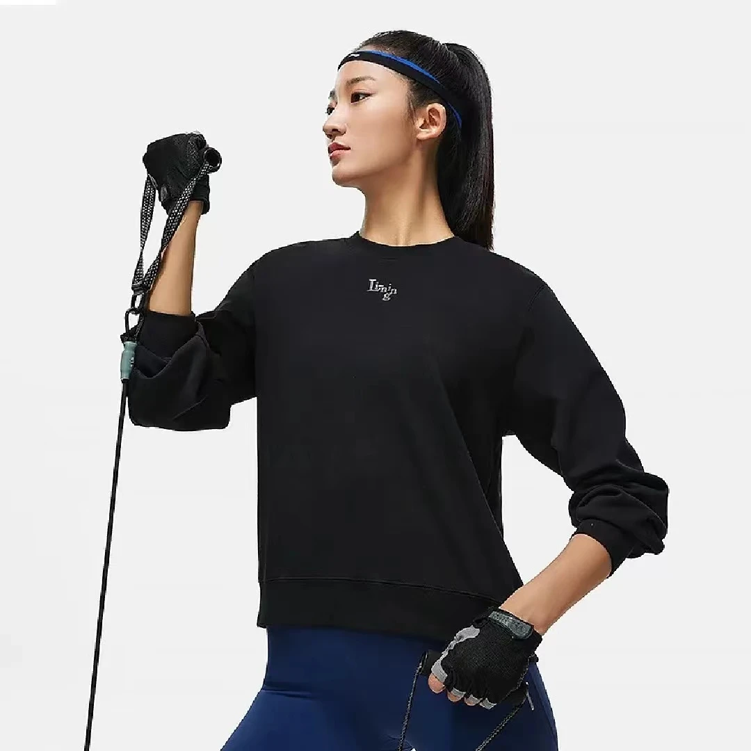 (直播）李宁凉爽立体卫衣女子健身系列套头无帽运动外套AWDT512