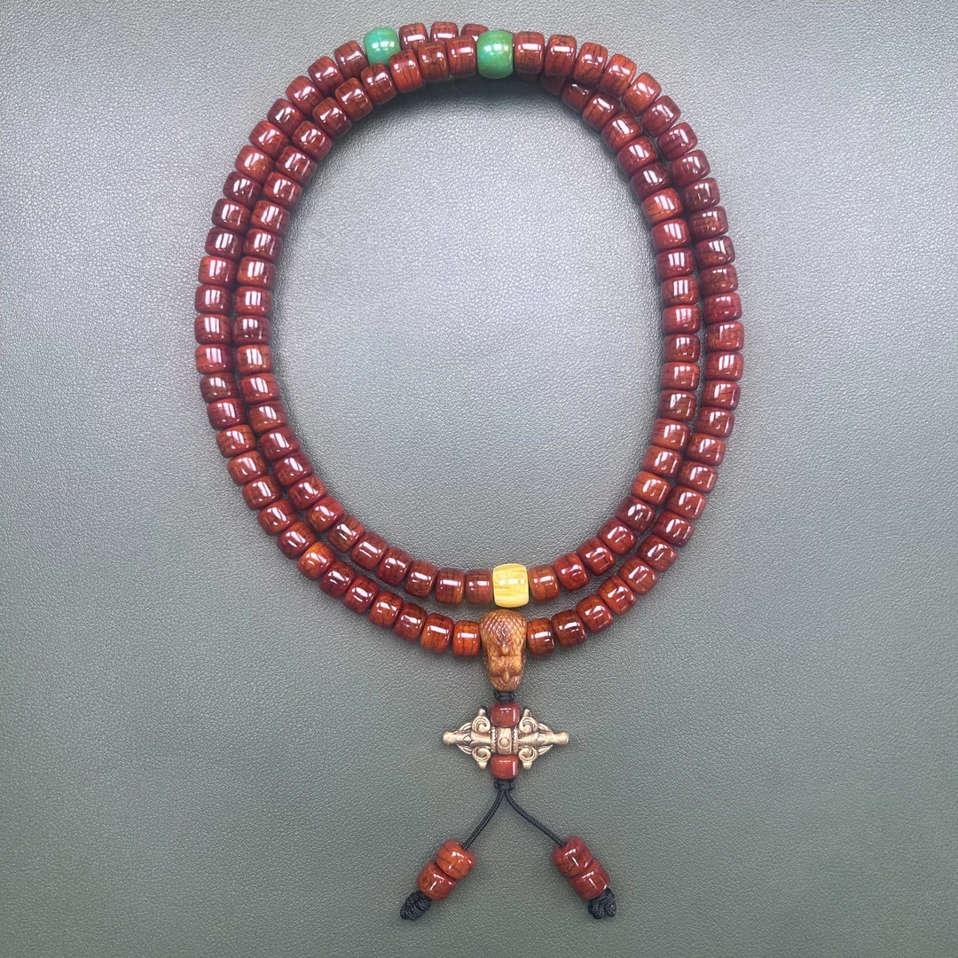 非金属珐琅项链 经典藏式高端108粒m