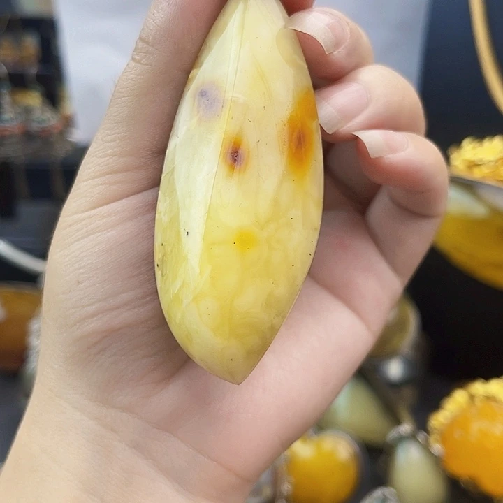 银S925镶嵌琥珀裸石