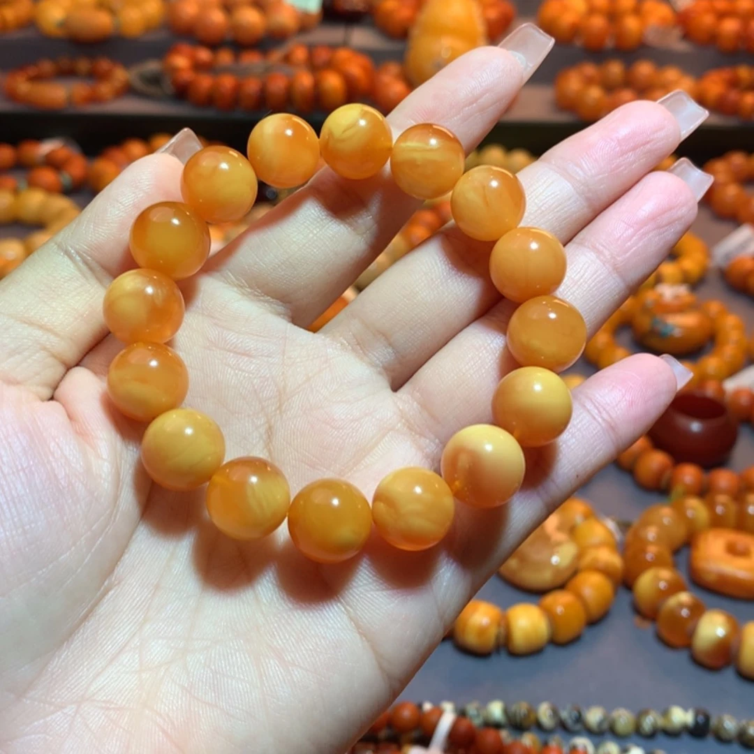 【闪购商品】未镶嵌蜜蜡手串@**脑蜜蜡手串