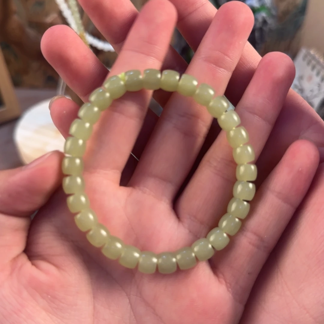 删***单和田玉（糖玉）未镶嵌手链