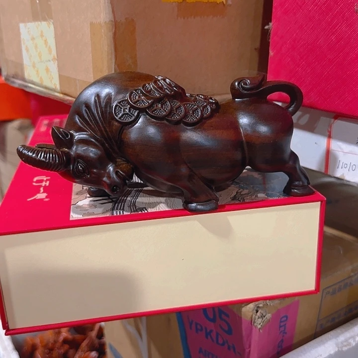 木黑檀木20金钱牛一只