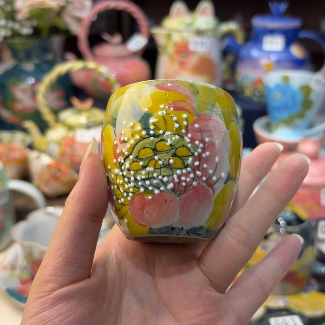 瓷片景德镇手绘高温釉下彩陶瓷茶具