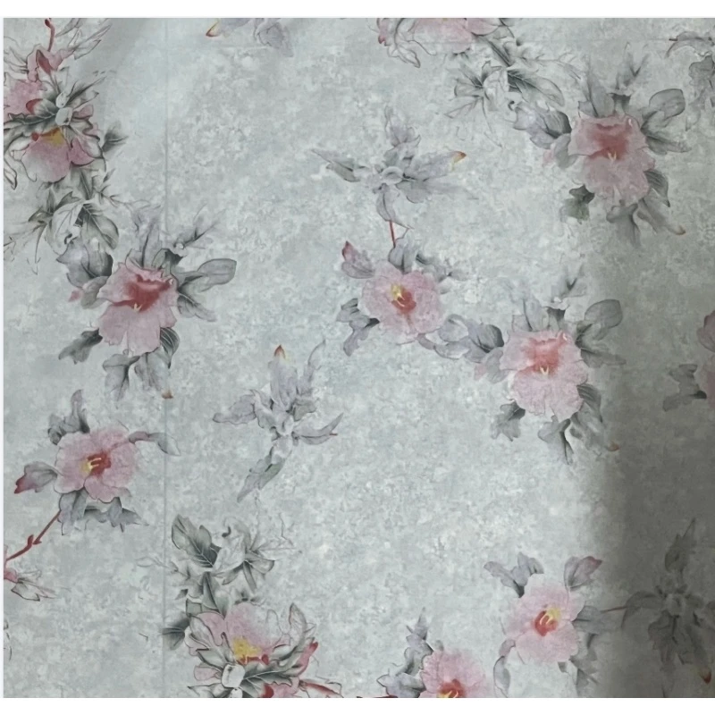 V322粉色海棠花 围巾 65*65左右 U