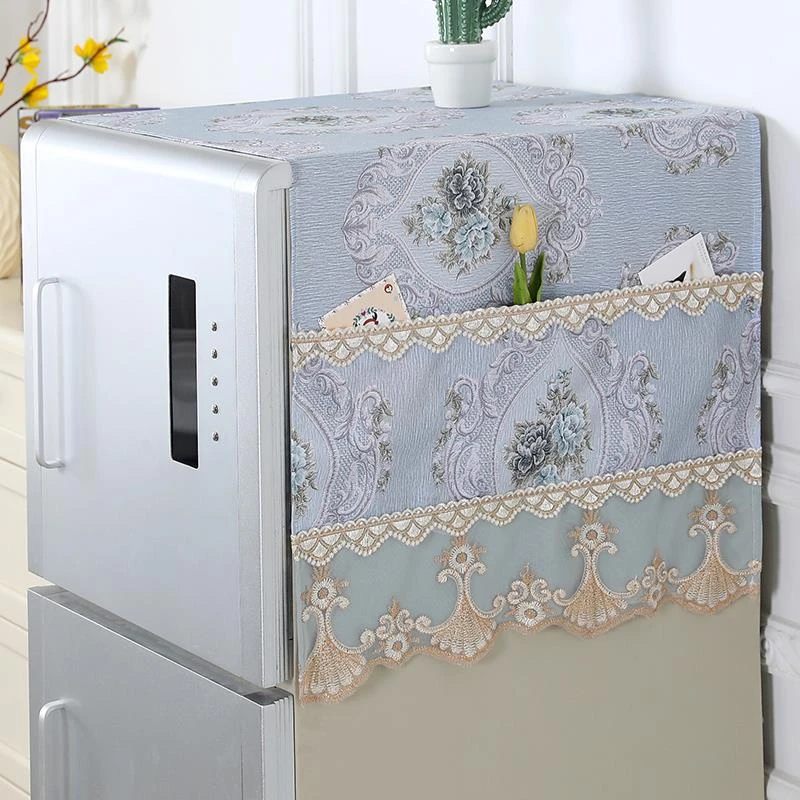 2025新款蕾丝冰箱防尘罩盖布单双开门盖巾冰箱顶收纳布顶部散热型