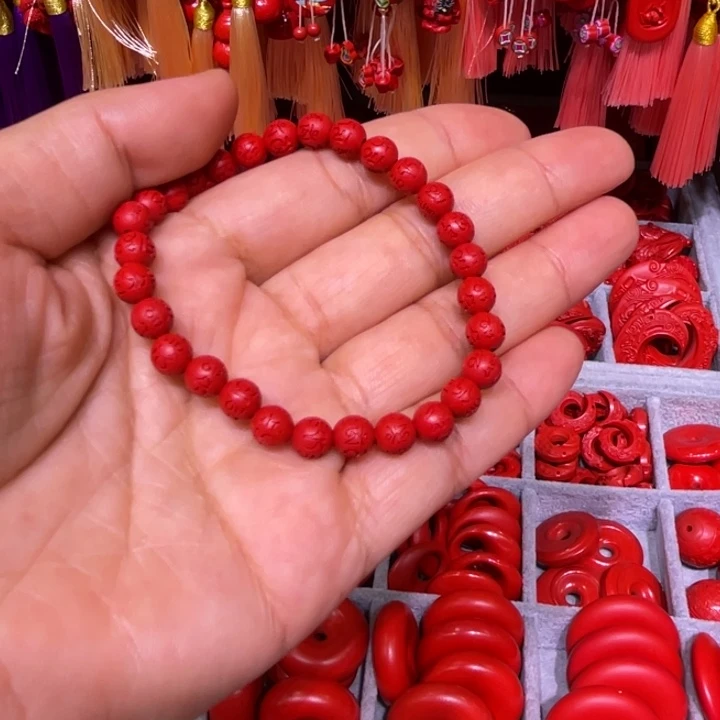 天然辰砂红砂卡六