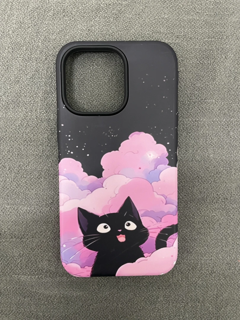 菲林二合一适用多品牌创意云朵猫咪风手机壳