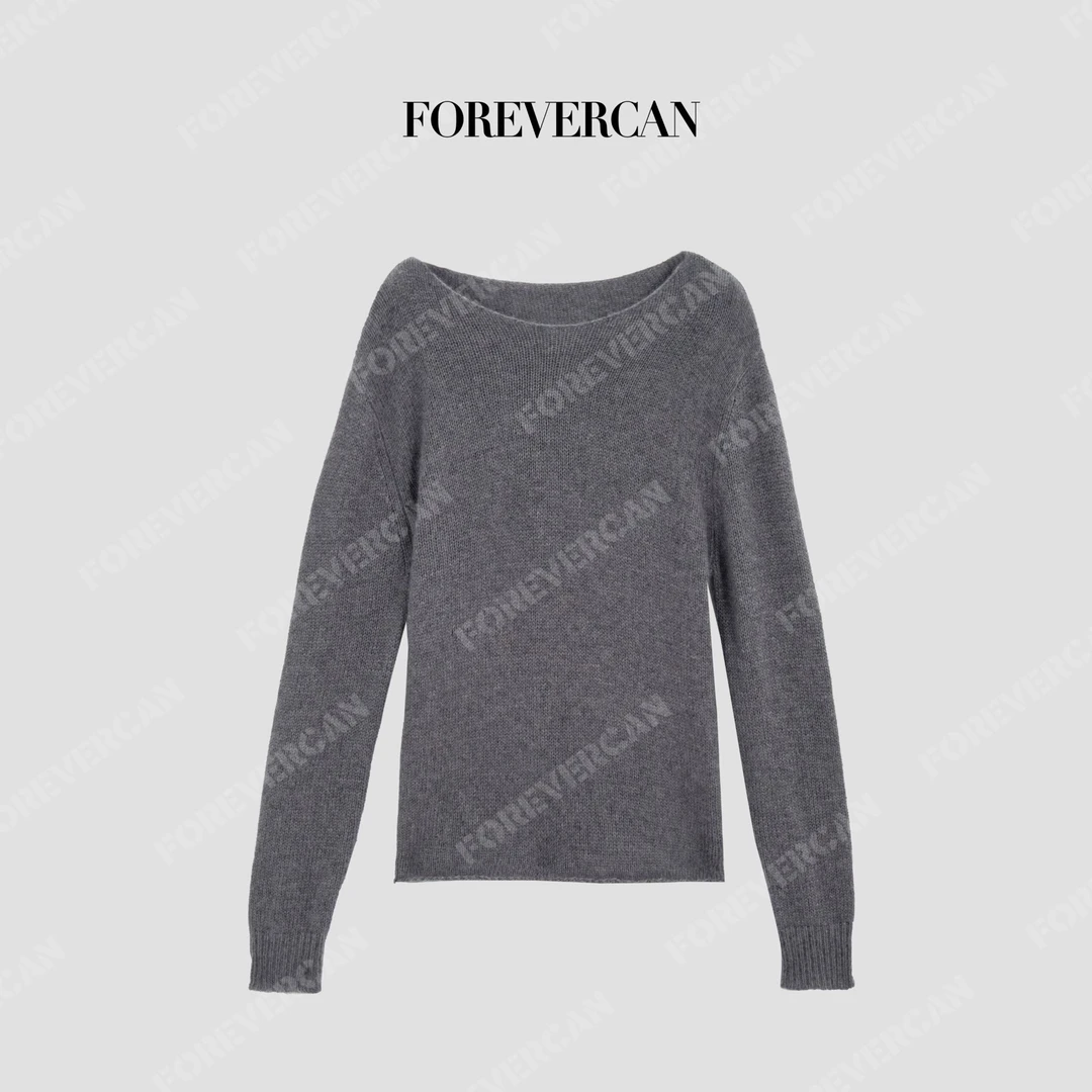 FOREVERCAN“都市映像”浣熊绒+兔毛+超细羊毛针织毛衣 MY10146F