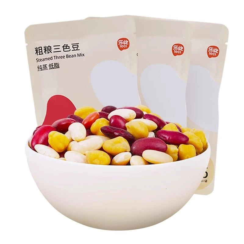 乐此纯蒸软糯鹰嘴豆色豆开袋即食红腰豆白芸豆粗粮代餐零食