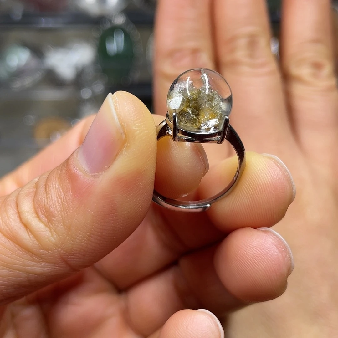 【闪购商品】水晶珠宝半成品银S925镶嵌戒指